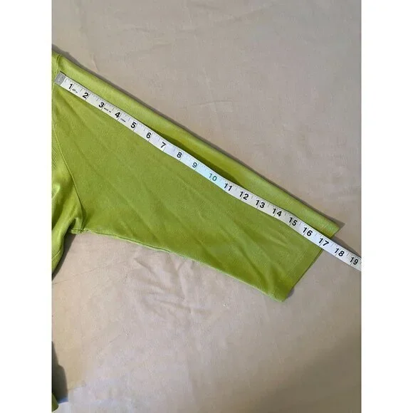 Naturals Coldwater Creek Women's Lime Green Pullover‎ Blouse Size XL - Picture 8 of 12